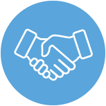 Two Hands performing a Handshake Icon